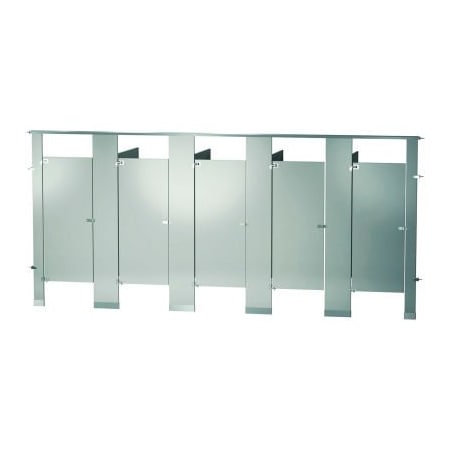 Bradley Bradley Powder Coated Steel 180" Wide Complete 5 Between Wall Compartments, Warm Gray - BW53660-WGR BW53660-WGR